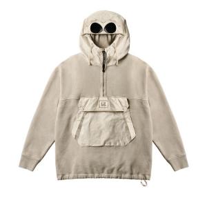 Толстовка Palace x C.P. Company Fleece Old Goggle Hood, Stone