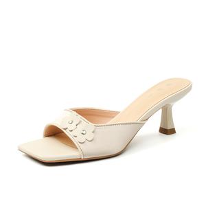 Bamiti Женские противоскользящие стойкие к истиранию шлепанцы с резиновой подошвой - абрикос, цвет Apricot