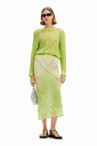 Длинная юбка с цветочным кружевом