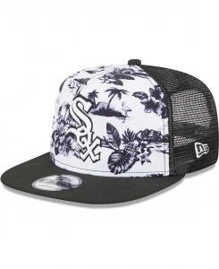 Мужская белая, черная кепка Chicago White Sox Vacay 2.0 A-Frame Trucker 9FIFTY Snapback New Era