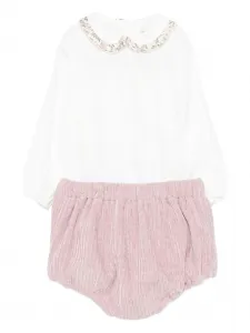 Комбинезон с цветочным принтом и бантом La Stupenderia, розовый