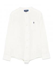 POLO RALPH LAUREN KIDS льняная рубашка, нейтральный