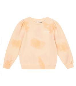 Хлопковый флисовый свитер Hugo с принтом тай-дай The New Society, Apricot Batik