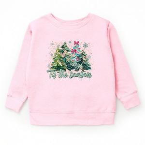 Свитшот с принтом "Tis the season painted trees" The Juniper Shop, Pink