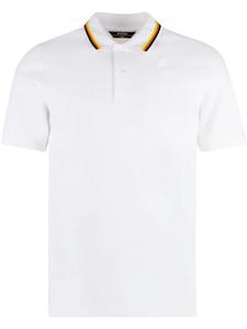 Рубашка поло с отделкой в полоску K-Way, белый