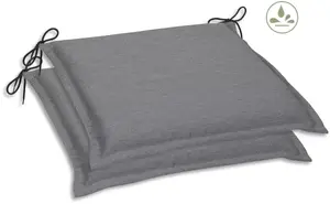 Подушка для сиденья GO-DE "Дора", комплект из 2 шт., 47х5х45 см, водоотталкивающая 47х45 см, светло-серый