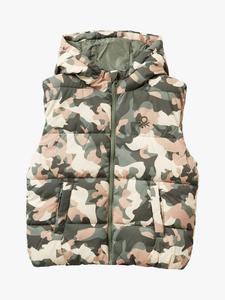 Детский утепленный жилет с камуфляжным принтом Benetton, Multi
