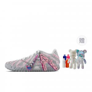 Nike Баскетбольные кроссовки Ja Morant 3 Gummy Heartbeat, Fluid Bear, устойчивые к истиранию, низкие, унисекс, серо-розовые