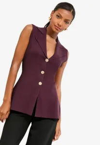 Обычная посадка, v-образный вырез, без рукавов Lipsy, Burgundy Red