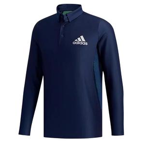 Adidas Мужские рубашки поло, синие, с воротником средней жесткости, другие