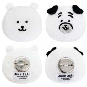 Плюшевый значок медвежонок с шуткой о дружбе BALITU