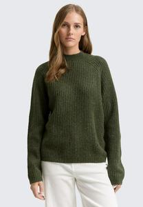 Джемпер TOM TAILOR DENIM COZY MOCK NECK, Grape Leaf Green Melange/Dark Green