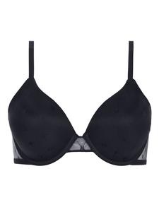 Бюстгальтер на косточках DKNY Monogram Mesh, черный