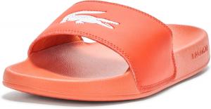 Lacoste womens Women's Serve Slide, Orange & White