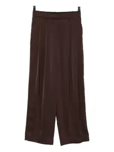 Атласные брюки широкого кроя MICHAEL KORS, коричневый