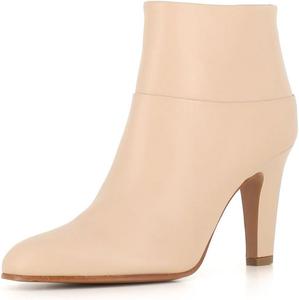 Женские модные ботильоны с заостренным носком, боковой молнией и массивным каблуком, повседневная обувь для ходьбы, размеры 4-16 США Wansseny, Apricot