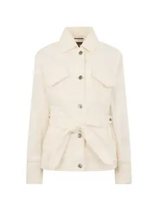 Куртка с поясом и карманами Moorer, белый