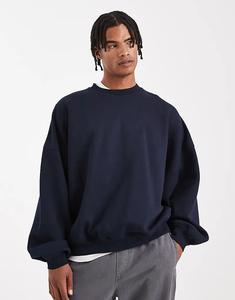 Толстовка ASOS DESIGN Essentials Extreme Oversize темно-синего цвета