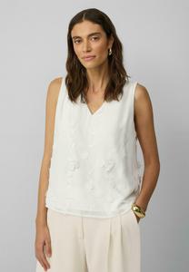 Топ ÄRMELLOSE MIT V-AUSSCHNITT - Blouse s.Oliver BLACK LABEL, кремовый