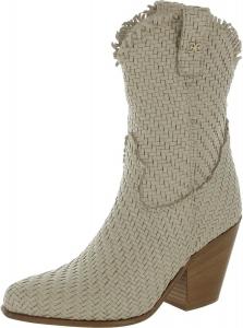 Ботинки Sam Edelman Tracy Off White Stacked Heel Pointed Toe Pull On Western Boots