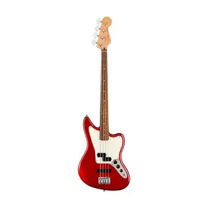 Электрогитара Fender Player Jaguar Bass, гриф из дерева Пау Ферро, цвет Candy Apple Red