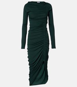 Платье миди из джерси со сборками Ferragamo, Moss