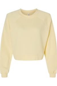 BELLA + CANVAS Женский реглан-пуловер из флиса, цвет french vanilla