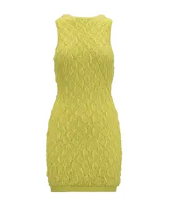 Вязаное платье с короткими рукавами Elisabetta Franchi, желтый