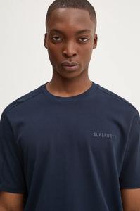 Хлопковая футболка Superdry, темно-синий