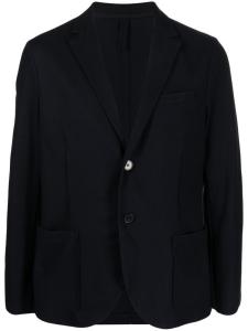 Harris Wharf London notched-lapels single-breasted blazer, синий