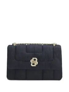 Стеганая сумка на плечо из денима BOSS, синий