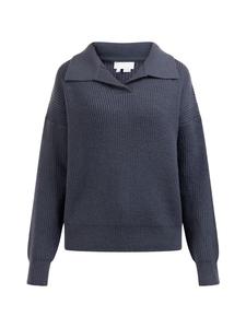 Женский вязаный свитер серо-голубого цвета RISA