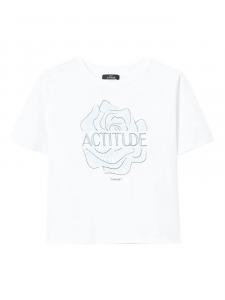 TWINSET футболка с графичным принтом, белый