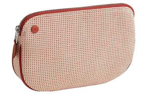 HERMES Хлопковая дорожная косметичка унисекс цвета вермильон