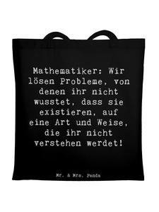 Mr. & Mrs. Panda Хлопковая сумка с надписью о математиках и магии... черного цвета