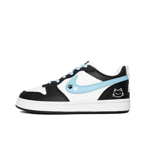 Nike Кроссовки для скейтбординга Court Borough Blue Meowth Slip Resistant Abrasion Resistant Low top для детей и подростков, синий черный