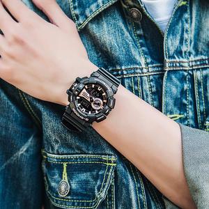 Мужские часы CASIO GA-400GB-1A4 серии Dual Display с жидкокристаллическим и аналоговым дисплеем золотые