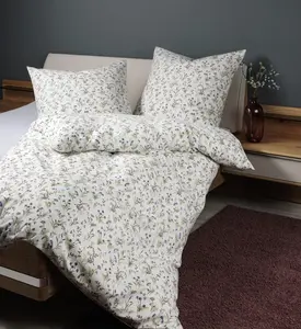 Комплект постельного белья Janine Design из тонкой фланели DAVOS 65173, цвет ягодно-зеленый, размер 135x200+80x80 Original Janine