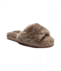 Домашние тапочки из овечьей шерсти Mou, коричневый