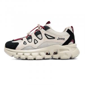 Повышенная амортизация с противоскользящими свойствами низкие массивные кроссовки женские Jeep, черный/серый