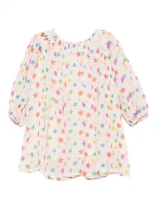 Платье с цветочным принтом Stella Mccartney Kids, белый