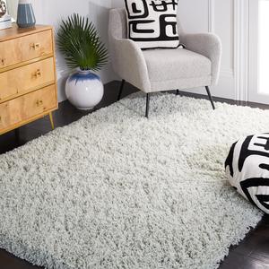 Ковер SAFAVIEH, 122 x 183 см, Ultra Classic Shag Collection, Light Blue, ручной работы, однотонный, идеально подходит для помещений с высокой проходимостью: прихожая, гостиная, спальня (SG140C)