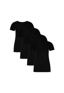Женская футболка KATE, 4 шт. - майка, круглый вырез, одинарный трикотаж Bamboo Basics, черный