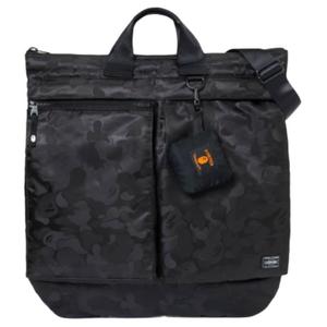 A BATHING APE Сумка-шоппер Porter Collaboration из полиэстера, шоппер, сумка через плечо, кроссбоди, унисекс черная