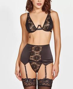 Комплект женского кружевного нижнего белья Hauty, черный