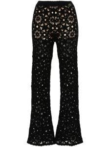 Расклешенные брюки в технике кроше TWINSET, черный