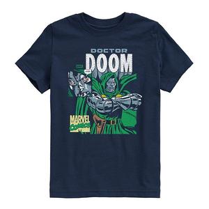 Футболка с принтом Doctor Doom для мальчиков 8-20 Marvel, Navy