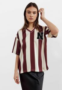 Футболка Noella Print T-shirt, Mahogany Ivory Stripe/Brown