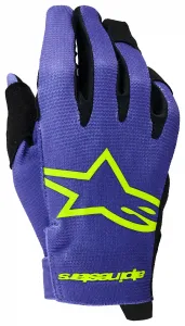 Детские радарные перчатки Alpinestars, фиолетовый/желтый флюоресцентный