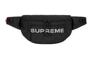 Нейлоновая с хлопком наплечная сумка, кроссбоди, поясная сумка Regular Unisex Black Supreme